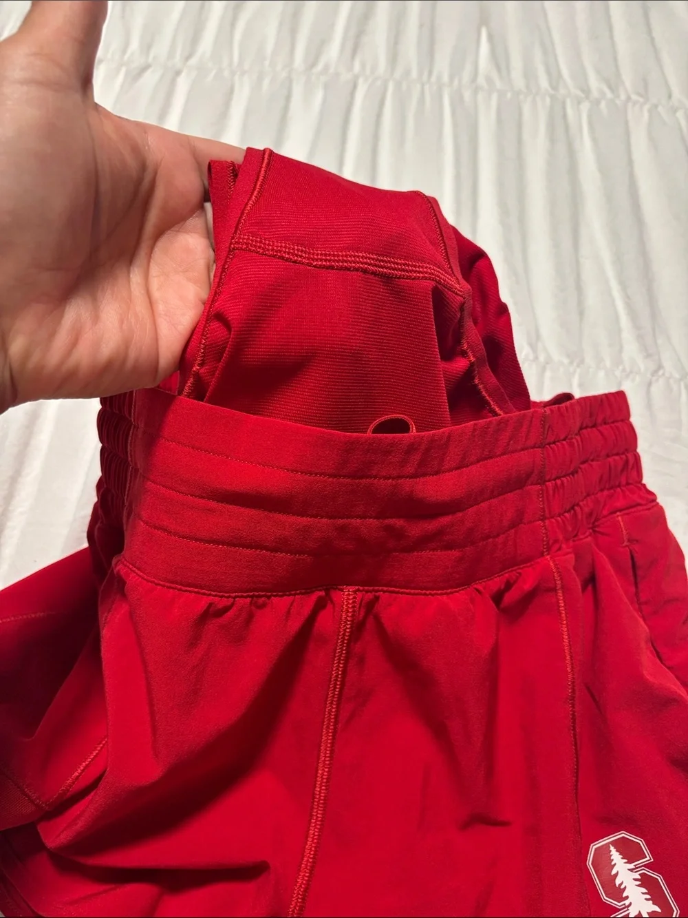 lululemon athletica Red Women's Athletic Shorts with Stanford Logo - Picture 7 of 8